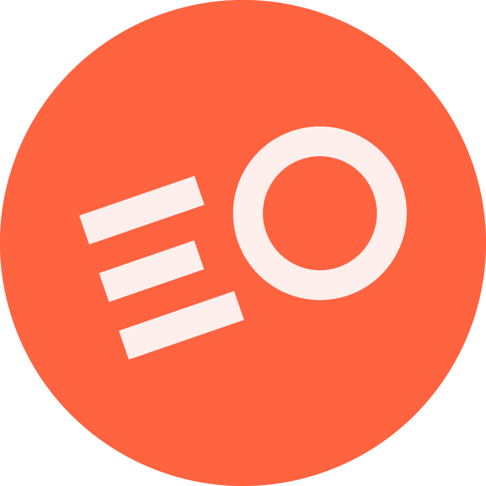 Oransje sirkel, lyst symbol
